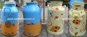 bidoni "campagna " e girasole